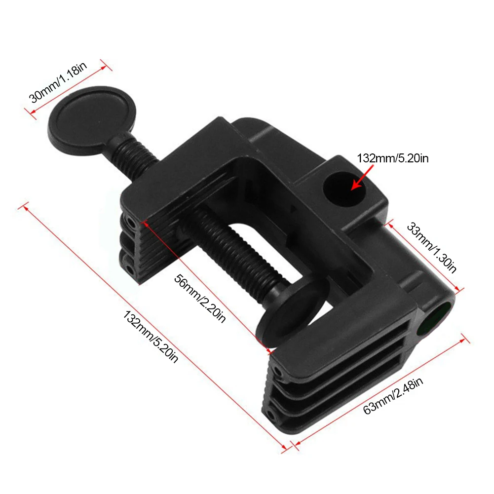 Universal Bracket Clamp Non-Slip Plastic Stand Clip C Shape Broadcast Mic Stand Clamp for Microphone Desk Lamp Ringlight