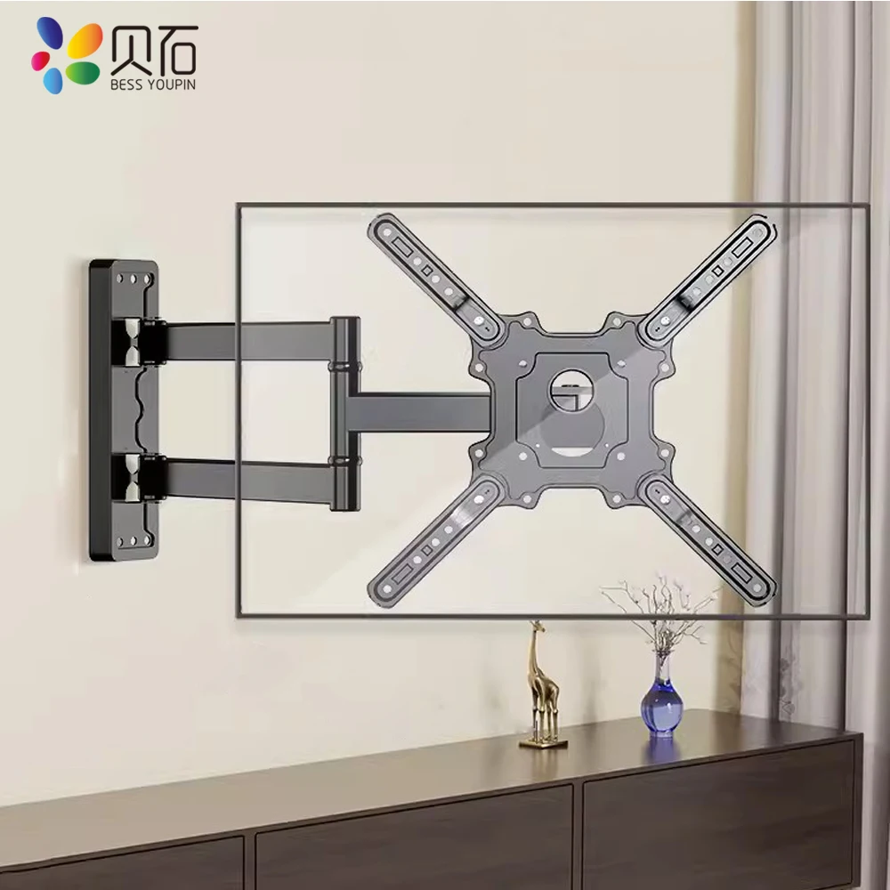 TV 마운트 대각선 범위 26-55 인치, 스탠드, 최대 35kg TV 벽 마운트, 풀 모션 틸트 브래킷, TV 콜