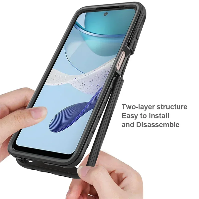 5G Crystal Clear Protective Case with Bumper and PET Front Film