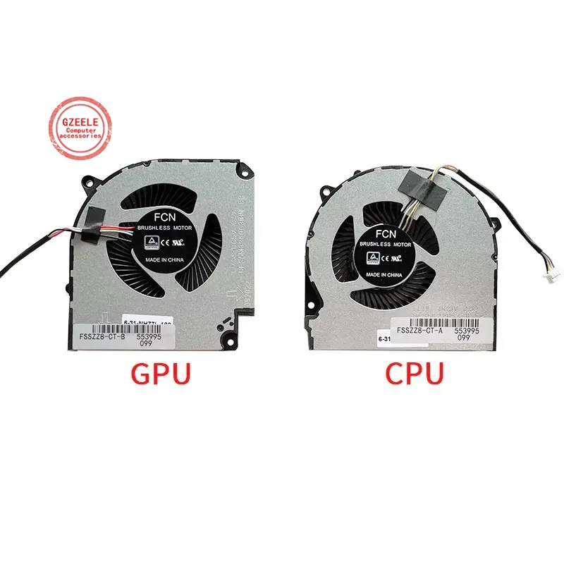 Ventola Di Raffreddamento Gpu Cpu Per Laptop Per Hasee Z6-Ct7Na Z6-Ct7Nt Z6-Cr7N1 Z7-Ct7Na Z7-Ct7Nt Z7-Cr7N1 Z7-Ct7Nk Z7-Ct5Na 911Mp
