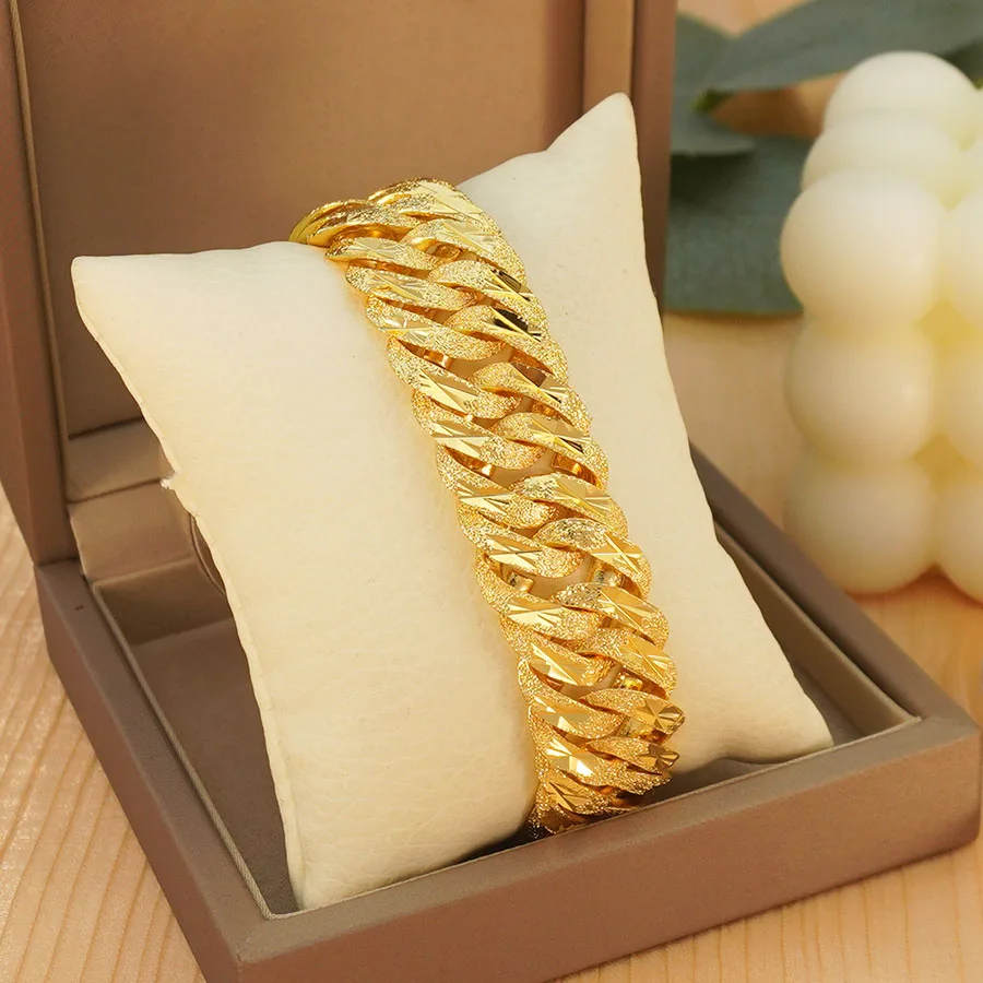 1 قطعة السيدات الموضة 24K مطلية بالذهب الهيب هوب س...