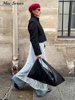 Veste courte à col montant pour femme, manteau court à simple boutonnage et manches longues, vêtements d'extérieur de Style décontracté, nouvelle collection printemps 2026 2