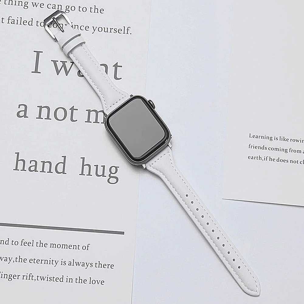 ตัวเลือกสินค้า สายนาฬิกาหนังบางสำหรับ Apple Watch ทุกรุ่น