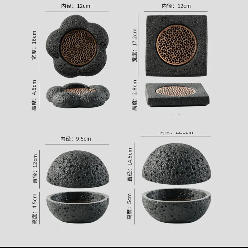 Creative Dry Ice Tray Smoked Planet Bowl Volcanic Stone Briquette Dinner Plate Irregular Dinner Cutlery Restaurant Dish Plate
