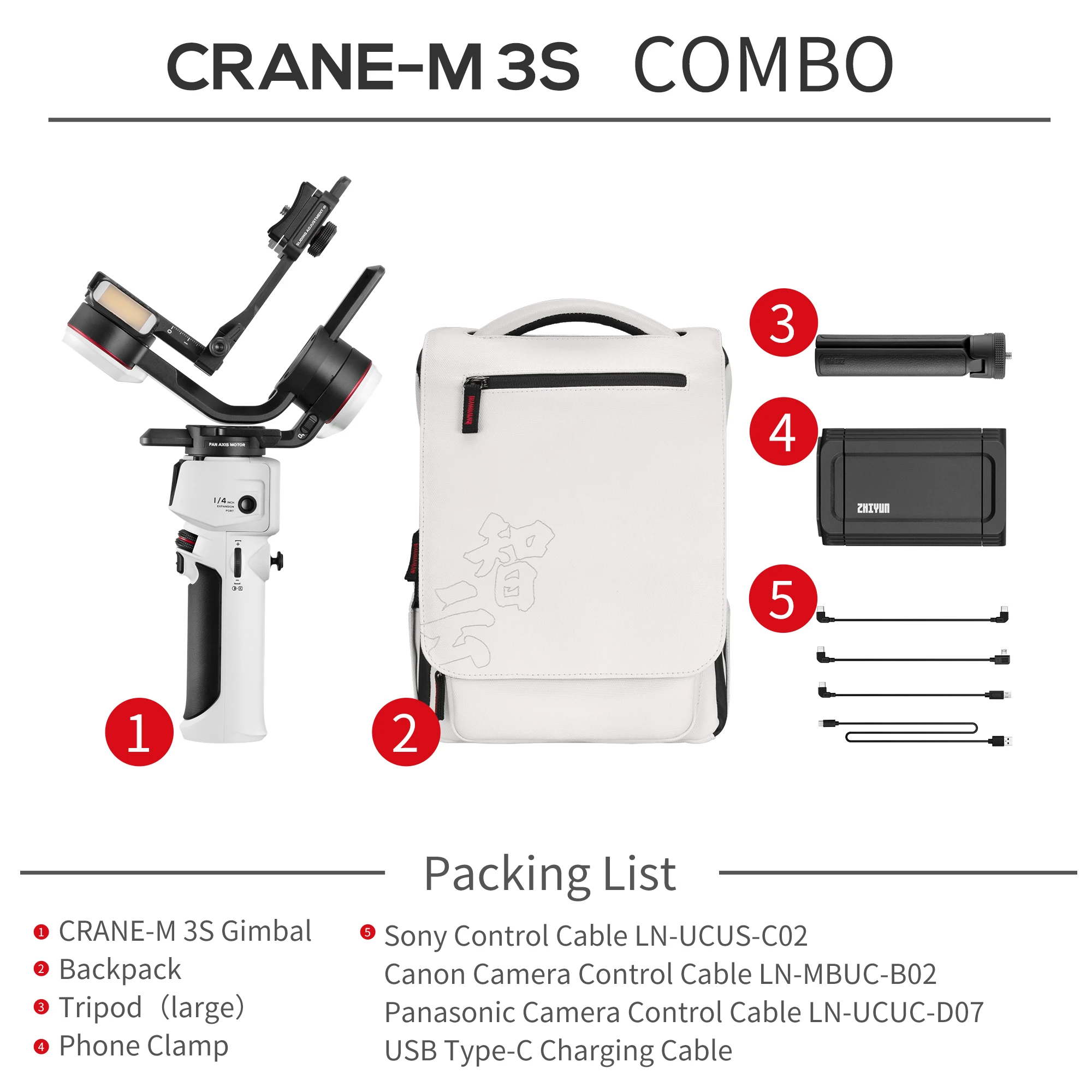 Crane M3S Crane M3 S 3-axis Handheld Camera Gimbal Stabilizer Bluetooth Shutter