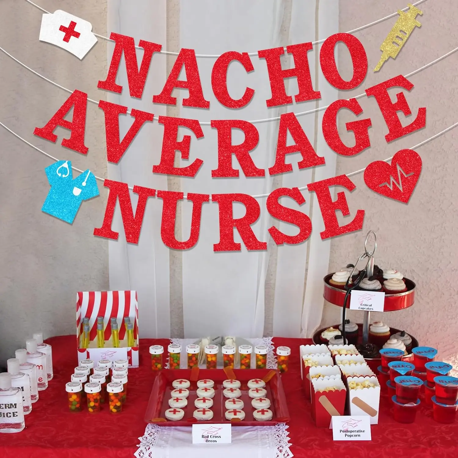 2024 Nurse Grad Party Decor! 'Nacho Average Nurse' Banner Sign For RN, BSN Graduation