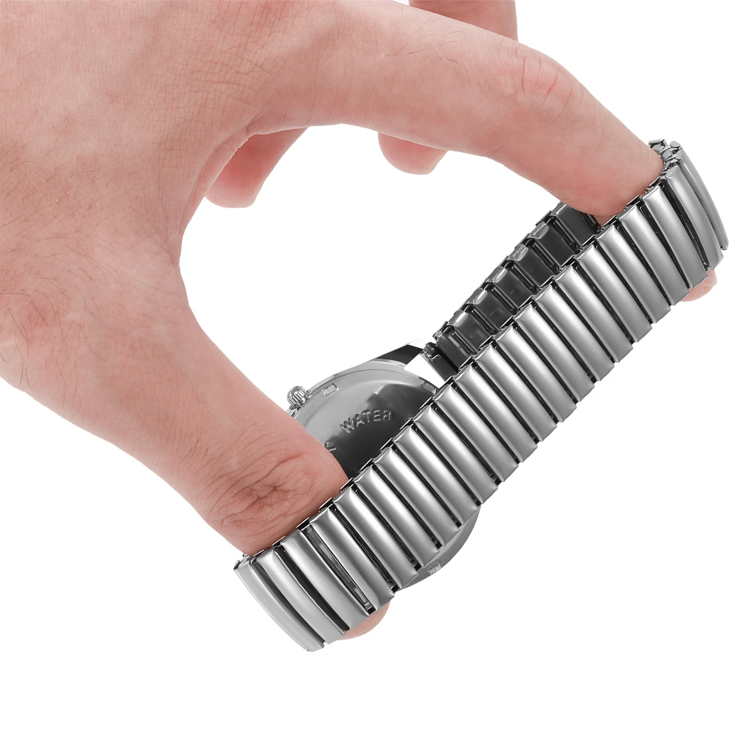 Couple Watch Men Women Stainless Steel Pair Watches Clock Creative Spring Strap Waterproof SYNOKE Brand