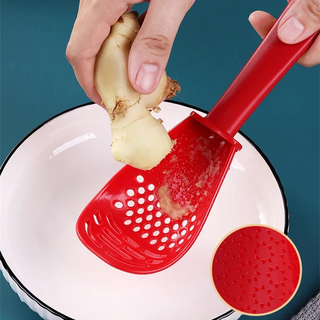 Multifunctional Spoon Potato Garlic Press Colander Cooking Kitchen Tools *Z