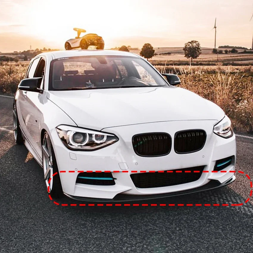 앞 범퍼 립 스플리터 바디 키트, BMW 1 시리즈 F20 F21 M135i Pre LCI M-Sport 2012-2015 스플리터 스포츠 외부 튜닝, 2 개