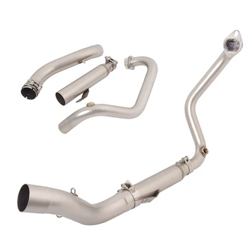 For Zontes GK350 X1 X2 R1 R2 2022-2024 Motorcycles Exhaust Tips Muffler Header Pipe Front Link Tube Stainless Steel