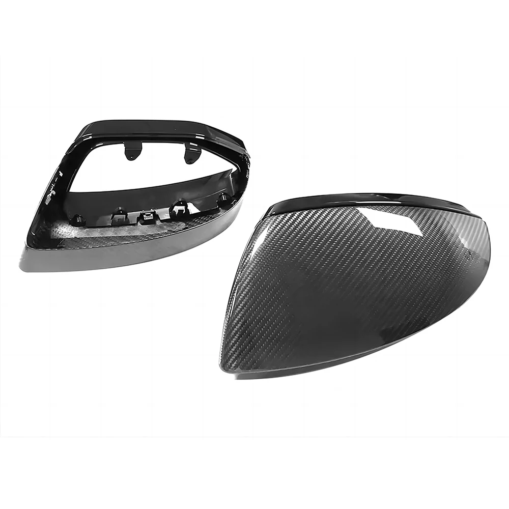 

Replacement Rearview Side Mirror Covers Cap For Audi 19-23 C8 A6 A6L S6 RS6 A7 A7L S7 RS7 Dry Carbon Fiber Shell No Blind Assist