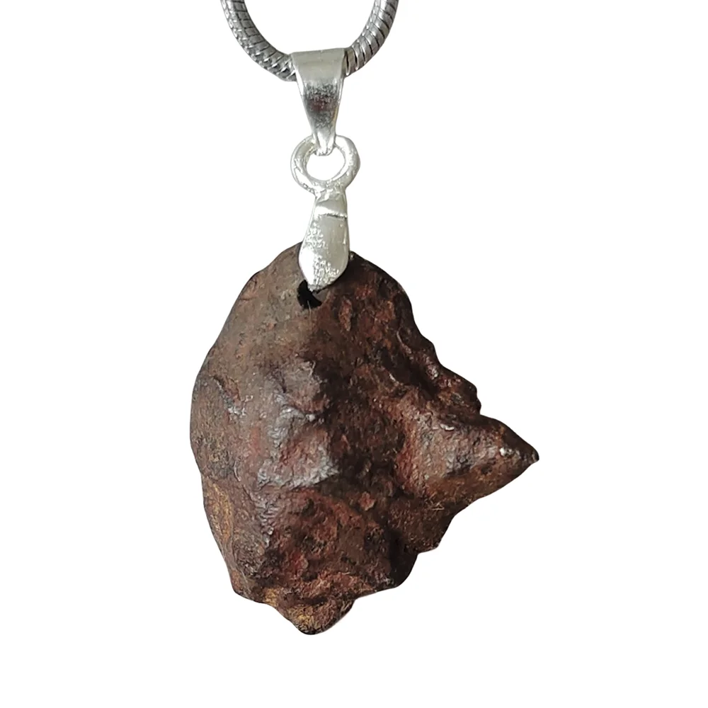 

Camille Natural Meteorite Material Iron Meteorite Specimen Gebel Kamil Iron Meteorite Pendant - CD126