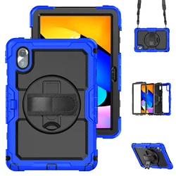 Durable Protective Tablet Case with S Pen Holder and Stand - Shockproof Design for Xiaoxin Pad 2024 (Blue Black)