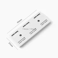 Self-Adhesive Desktop Socket Fixer Cable Organizer Wall Hanging Plug-in Removable Fixer Home Office Accessories 2