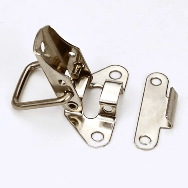 4Pcs Stainless Steel Cabinet Latch Hasp Toolbox Toggle Lock Hasp Toggle Latch Mini Clamps Box Clasp Buckle Trunk Latch Catches 4