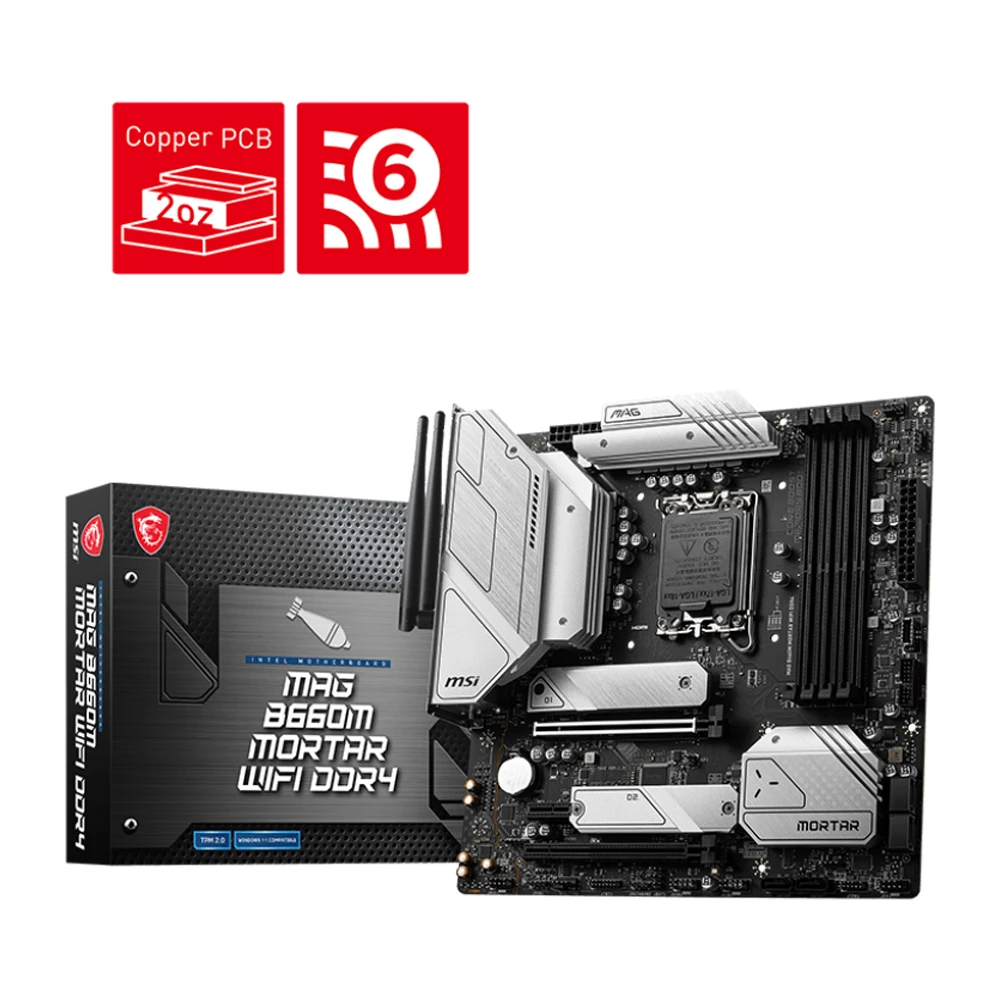 Nuove Schede Madri Da Gioco Msi Mag B660M Mortaio Wifi Lga 1700 Intel B660 Ddr4 128Gb Pcie4.0