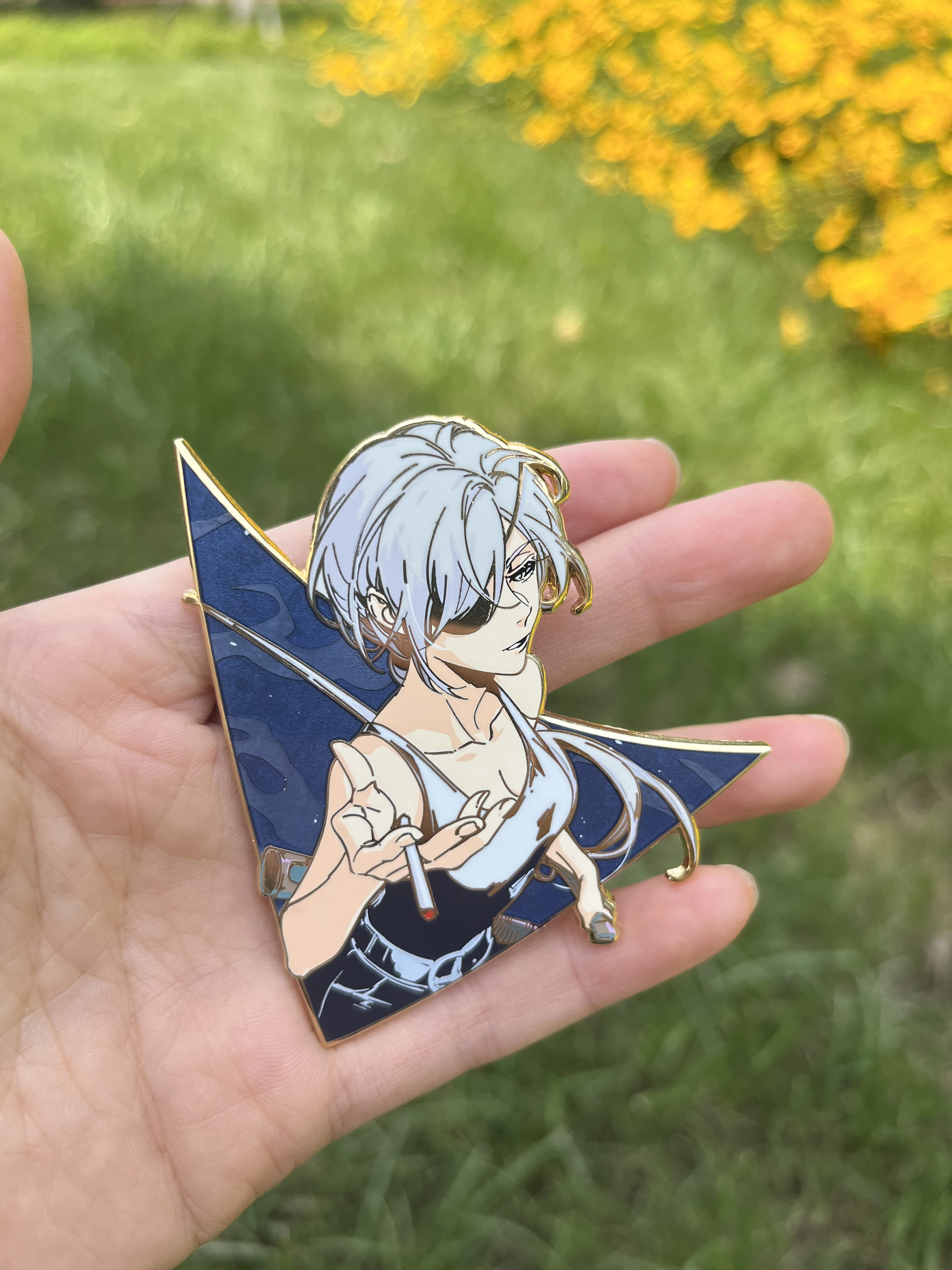 Chainsaw Man Hard Enamel Pins 70mm Anime Quanxi Cosplay Brooch Pin Fans