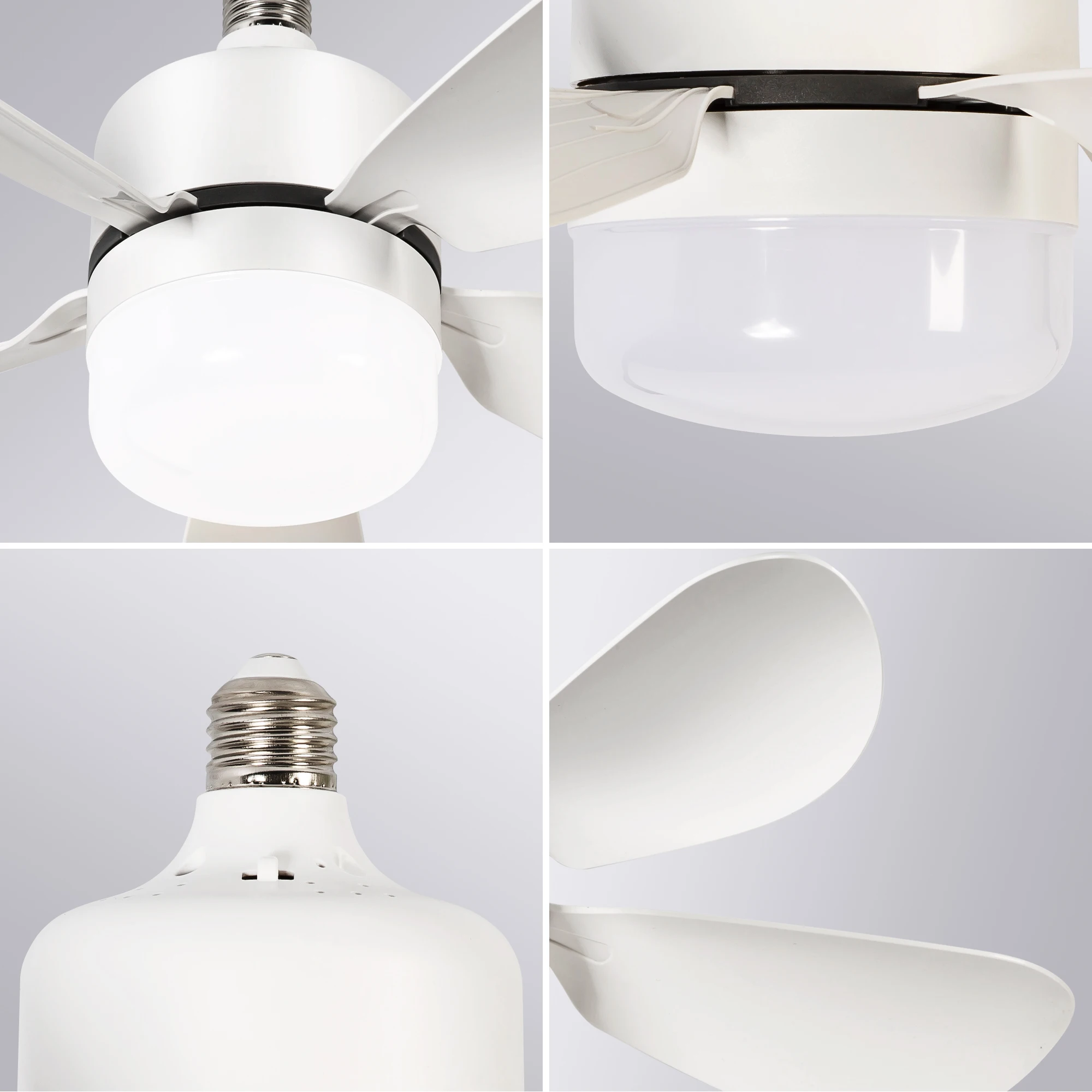 Sofucor Modern 16-Inch Ceiling fan E26 E27 Socket Fan Ceiling Fan Light With Remote Control