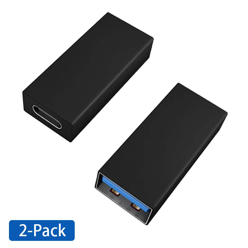 USB 3.0 암형-USB C 암형 어댑터 커넥터(2팩) USB 포트 PC, 노트북, 충전기 및 Type-C 포트 U-디스크, 스마트폰용