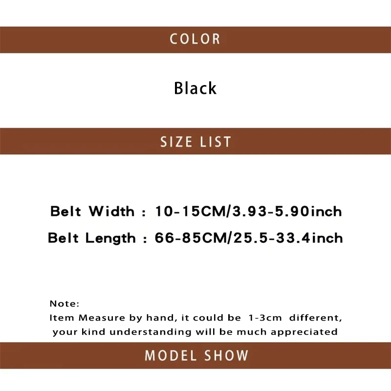 Retro Ladies's Elastic Lace Buckle  Lace Corset Belts Goth Punk Dress Corset Black Belt For Women On Shirt Dress Girdle Corset