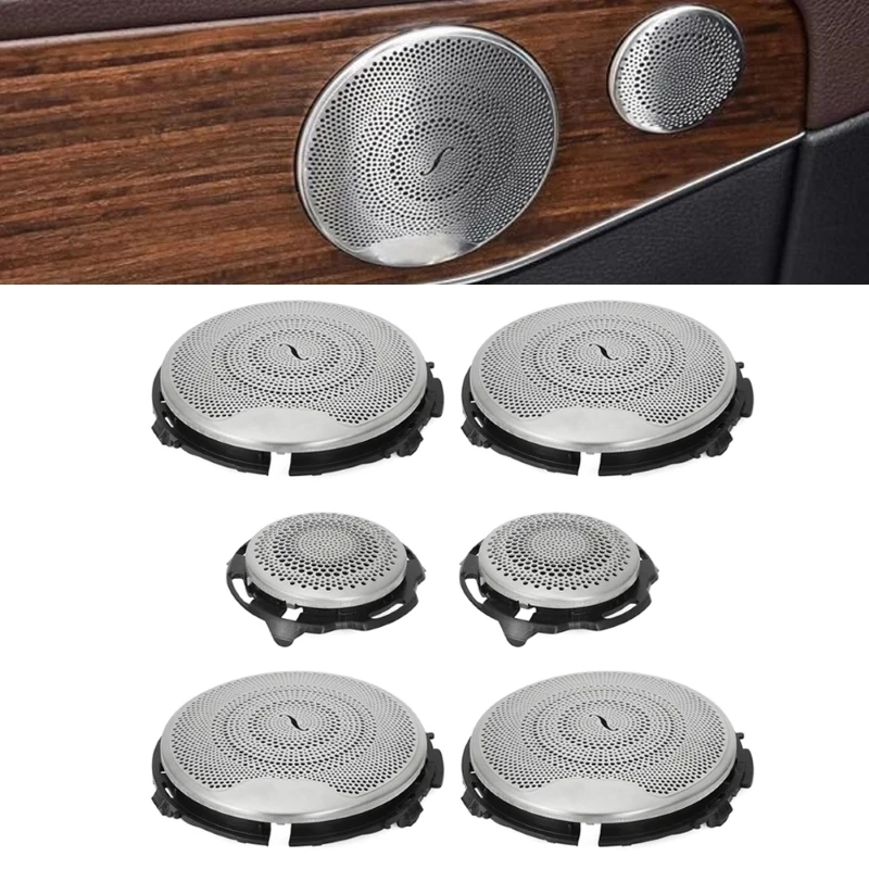 

Car Speaker Covers Side Door Loudspeaker Tweeter Midrange Lid Trim For Mercedes Benz GLC W205 W213 X253 E C AMG Class Series