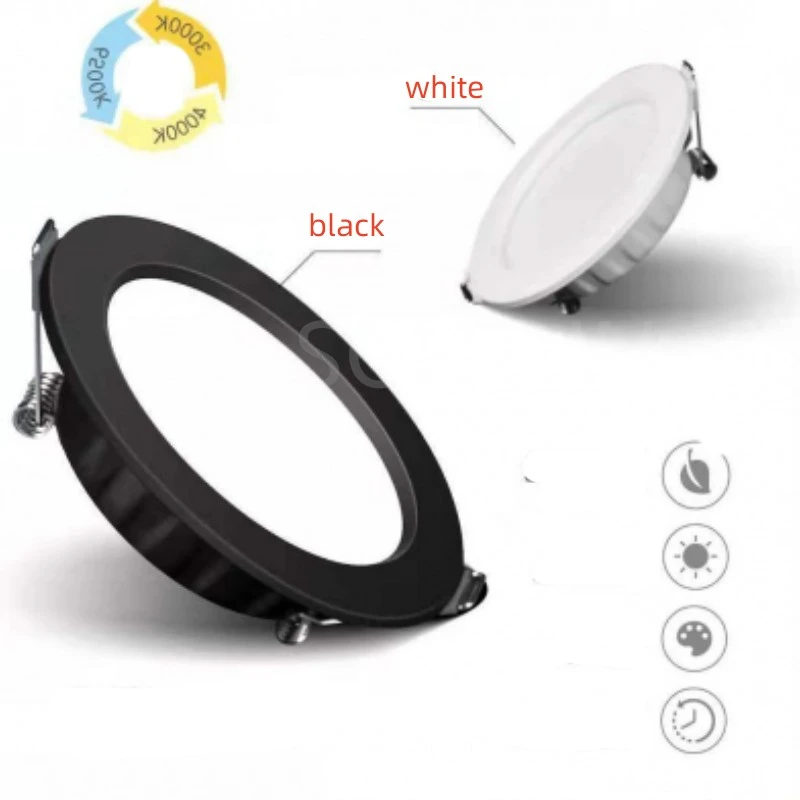 Description Picture 2 of item220V LED downlight ceiling light spotlight 3W 7W 9W 12W 15W 18W recessed grille ultra-thin downlight round black white