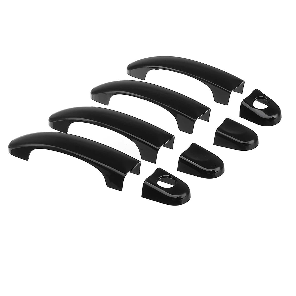 

8Pcs Set ABS Chrome Door Handle Covers Trim for TRANSPORTER T5 T6 CADDY VAN 2003-2015 Gloss Black