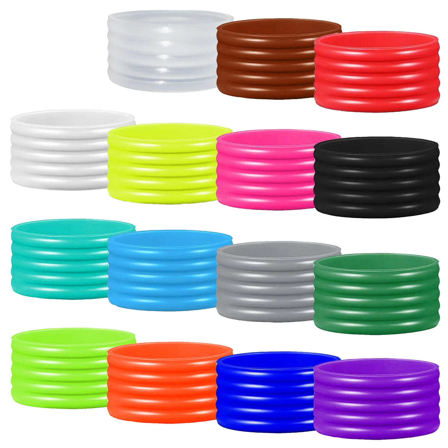50 PCS Tennis Racket/Pickleball Paddles/Squash Silicone Ring Racket Grip Bands Rubber Ring, Pickleball Overgrip