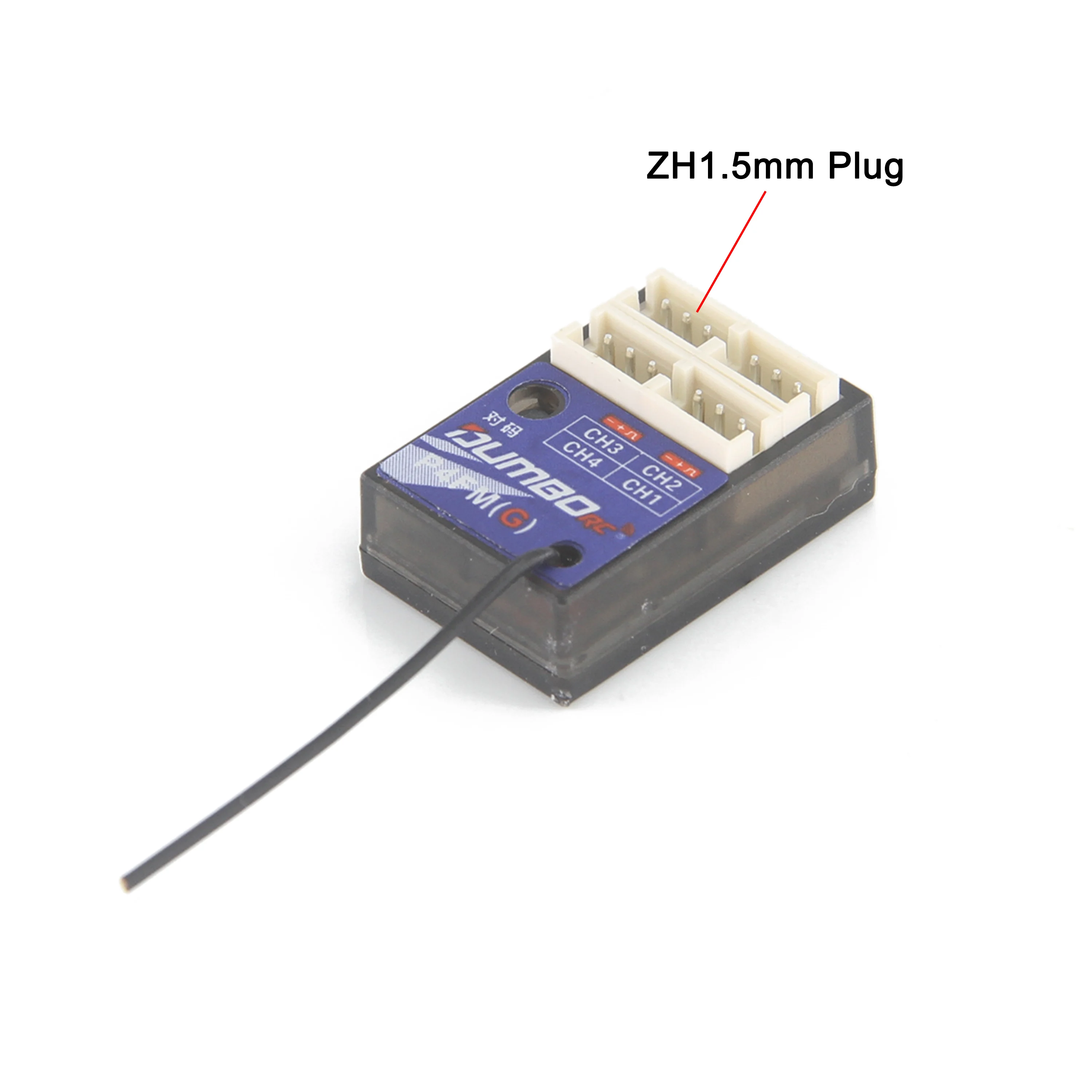 DUMBORC P4FM P4FMG 4 Kanäle 2,4 GHz Gyro Mini Empfänger 3-10 V Spannung für X4 DDF-350 Digital Radio Sender RC Auto LKW Boot – Detail 11