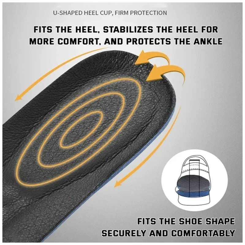 1Pair Leather Shoe Insoles Arch Support Orthopedic Insole For Feet Plantar Fasciitis Shoe Pads Shock-absorbing Cowhide Sole shoe insoles sport insoles orthopedic insoles sport orthopedic insoles sports insoles cowhide insoles