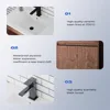 30 Inch Bathroom Vanity Cabinet with Sink，Modern Sleek Bathroom Vanities Ceramic Sink with Solid Wood Frame Open Style Shelf 5