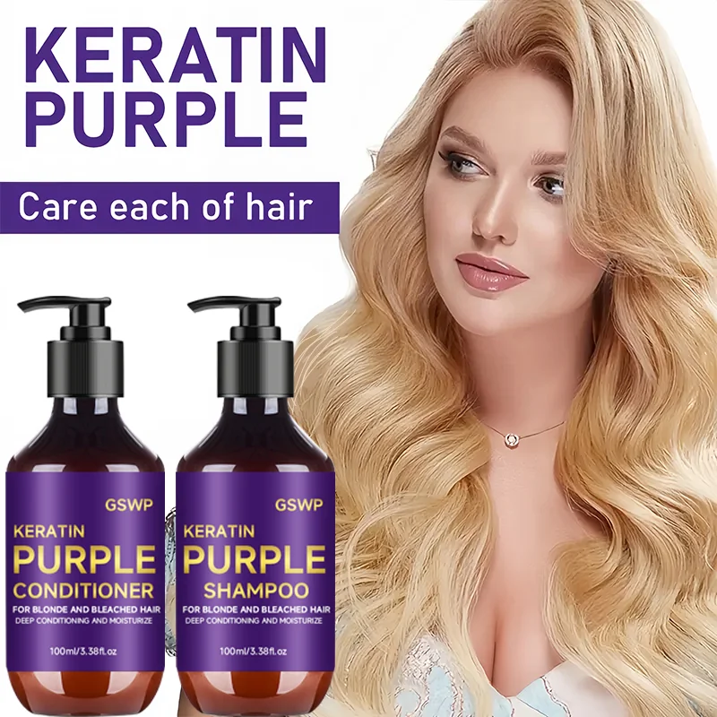 Lila Shampoo Und Conditioner Set Für Blondes Und Graues Haar_voghion.com