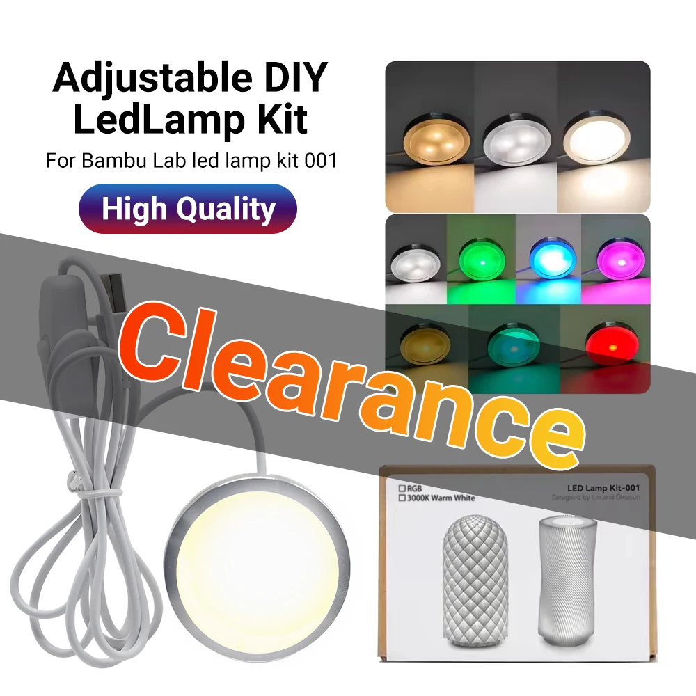 LED Lampen Set Für Bambu Lab 3D-Drucker - USB 5V Mit Warmem Licht