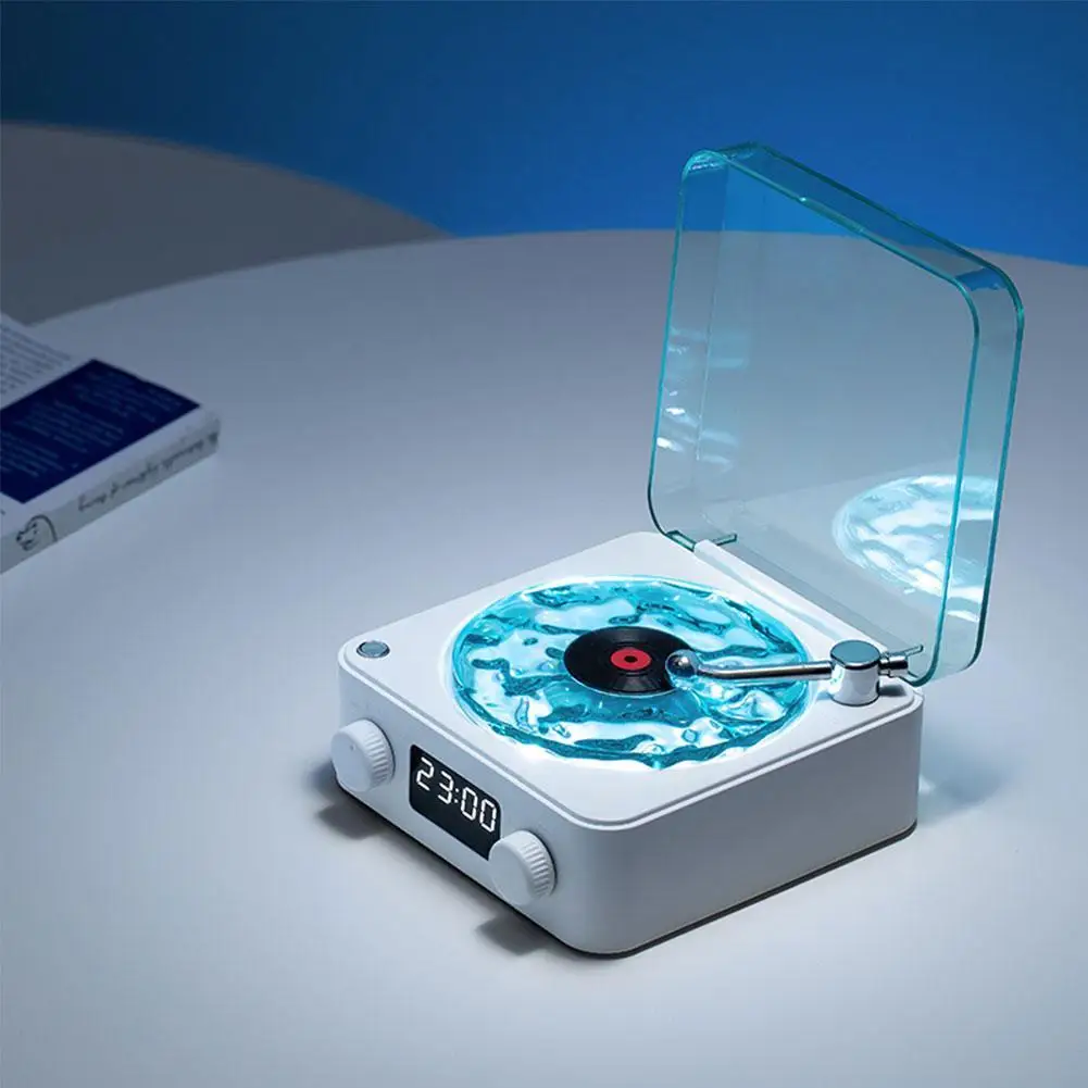 Mini Portable Retro Wave Vinyl Record Player Speakers 360 Surround Sound White Noise Bluetooth Speaker Music Center Support TF 2