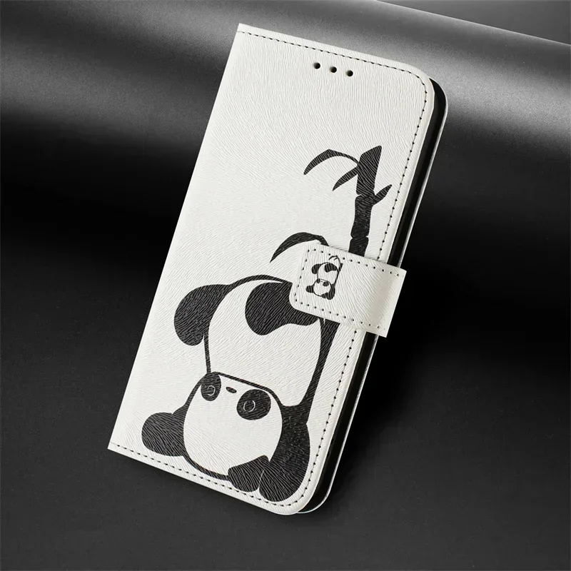Painted Leather Flip Case with Card Pocket Cover