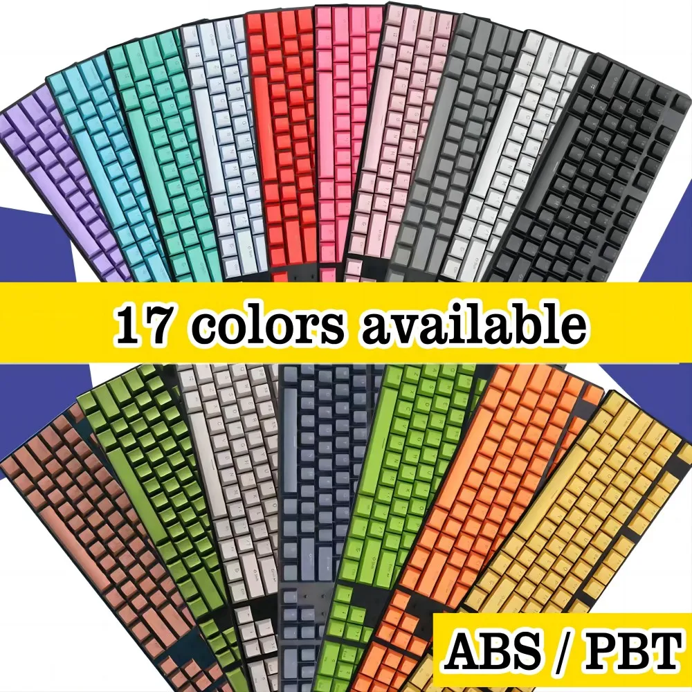 

104pcs PBT/ABS Translucent Keycaps OEM Profile For Mechanical Keyboard Double-shot Backlit Universal Replacement Key Cap Set