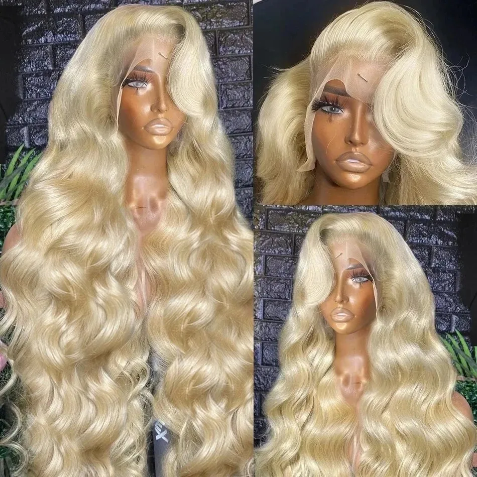 613 Blonde Wig Body Wave Wigs Human Hair 13x6 Hd Lace Frontal Wig Transparent Lace 250 Density 13x4 Lace Front Human Hair Wig 4