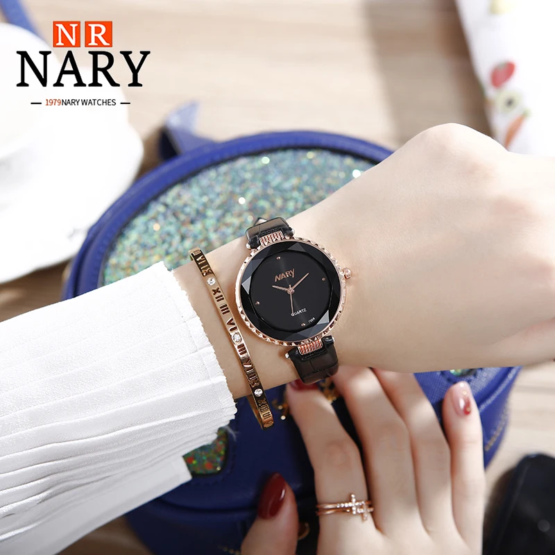 NARY Fashion & Simple Watch For Women Montres Étanches High Quality Luxury Quartz Relogio Business Wristwatch женские часы 7006