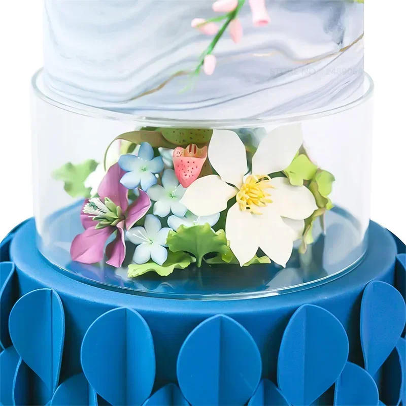 Set Di 2 Alzate Per Torte In Acrilico Trasparenti, Riempibili, Impilabili, 15 Cm E 25 Cm, Altezza 10 Cm, Per Dessert, Cupcake, Centrotavola Fai Da Te