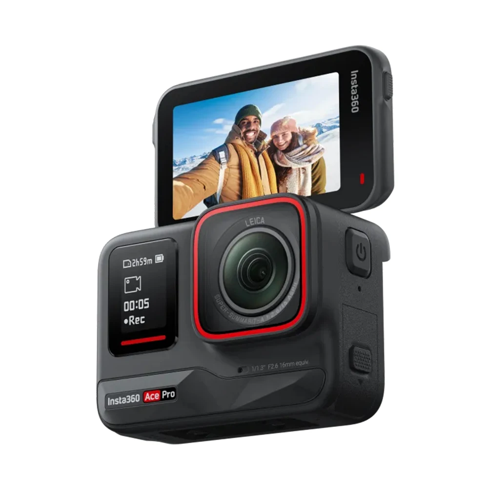 Action Camera Insta360 Ace Pro Waterproof Co-engineered with Leica 1/1.3" Sensor and AI Noise Reduction