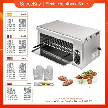 VEVOR Electric Salamander forno 2KW griglia regolabile elettrodomestico da cucina in acciaio inox Broiler per Pizza arrosto pollo commerciale 1