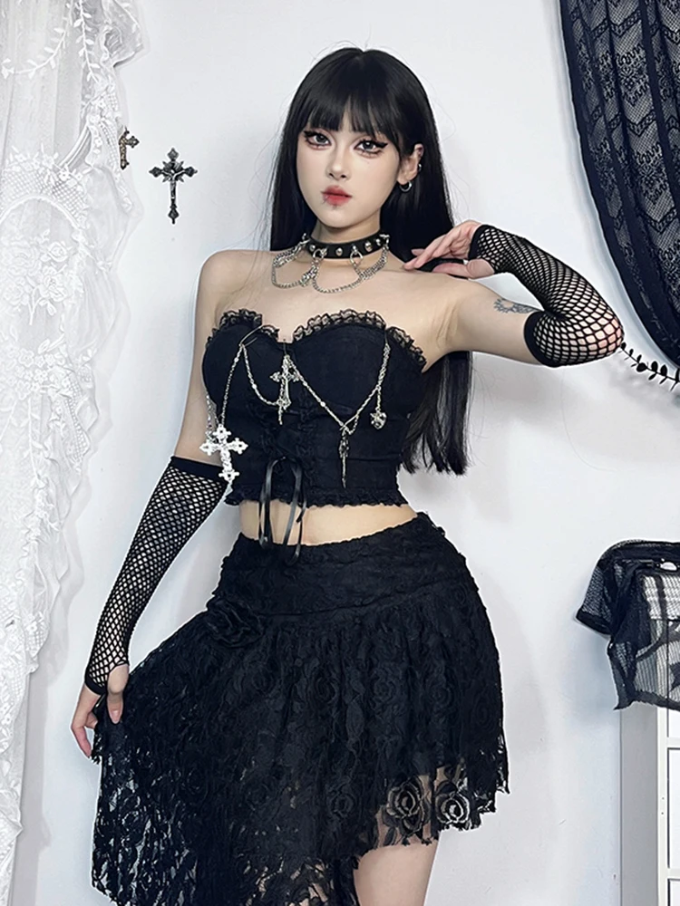 AltGoth Gothic Dark Punk Vest Women Streetwear Harajuku