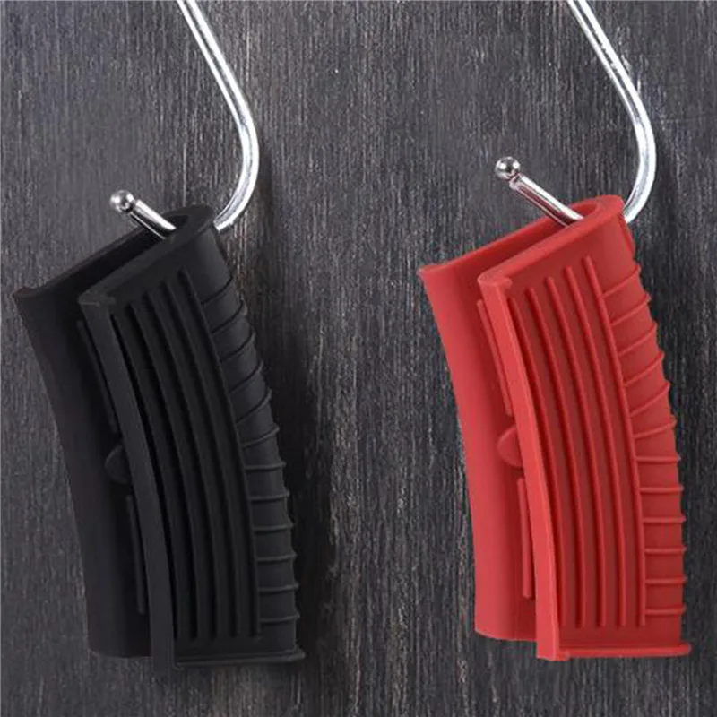 Silicone Anti-Scald Pot Handle Cover Non-Slip Pot Ear Clip Sleeves For Frying Cast Iron Skillet Ear Sleeve Kitchen Tool silicone pan handle cover