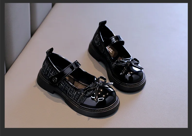 Frühlings- und Herbst-Lederschuhe für Mädchen 2025, mittleres Alter, Kinder, Baby, weiche Sohlen, Performance-Schuhe, Kinder-Prinzessin-Schuhe – Detail 13