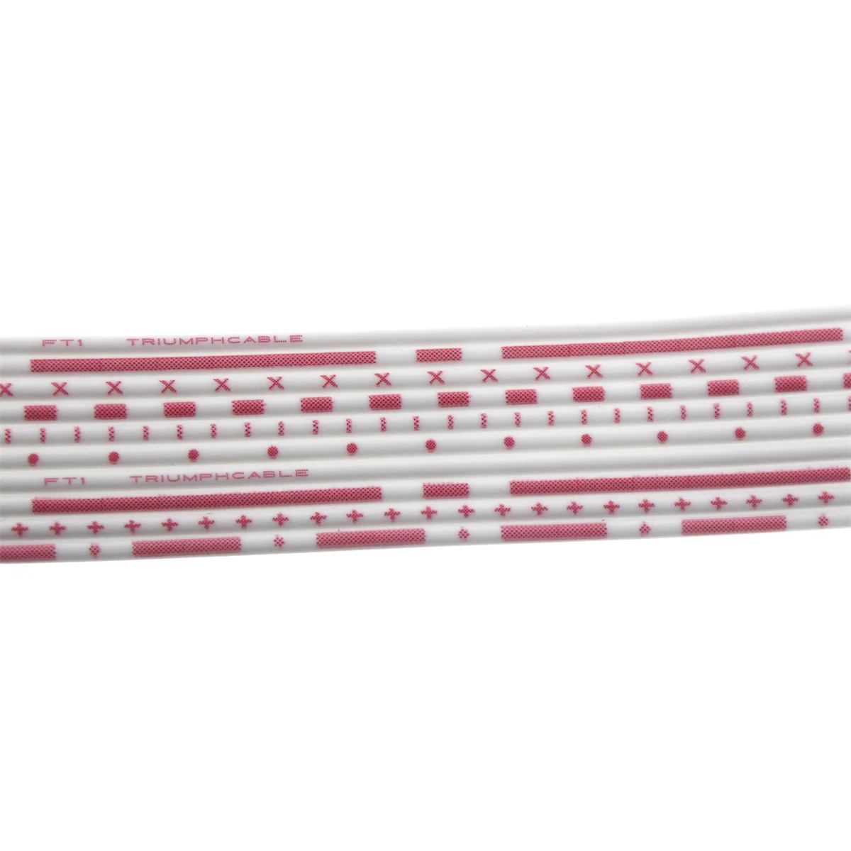 LED 디스플레이 스크린 평면 리본 케이블, 5M UL2468, 26AWG, 2.54mm, 적색 및 백색 PVC 리본 케이블, 7P, 8P, 9P, 10P, 12P