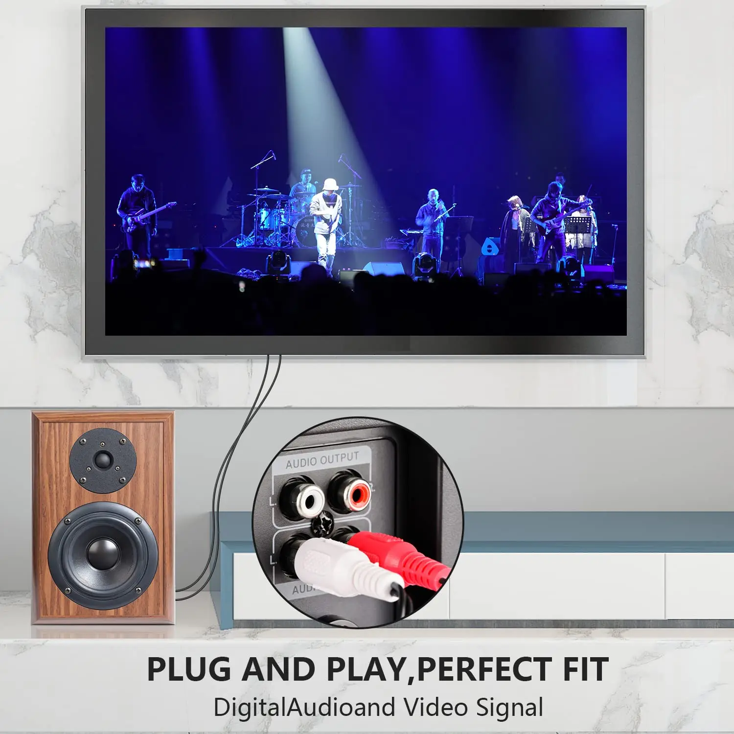 Enhanced Dual RCA Audio Cable - Red & White AV Line for Versatile Audio Connections
