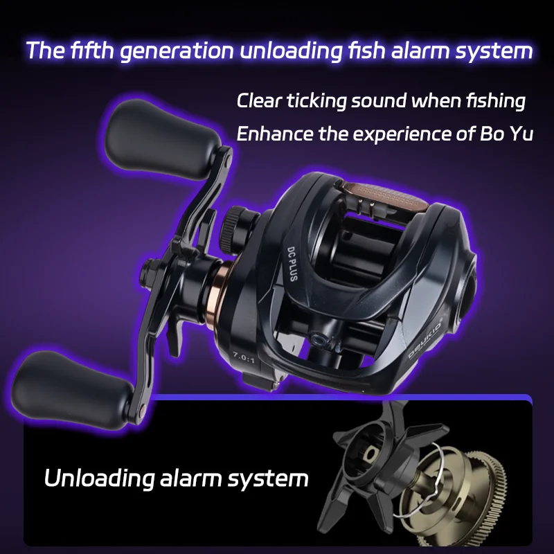 DEUKIO Baitcasting Fishing Reel Ultralight 7.0:1 Gear Ratio 5+1BB 8KG Drag Power - Image 2