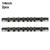 Socket Rack Holder Socket Organizer  1/4 3/8 1/2 Inch With 8 Clips On Rail Tool Socket Clip Rail Holder Socket Organizer Tools 3