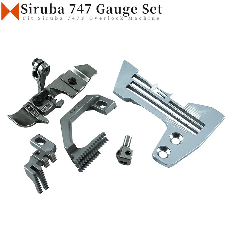 

Gauge Set Fit Siruba 747, JACK JK-768 Industrial 4 Thread Overlock Sewing Machines E809, P253E, H445+D575, KG142