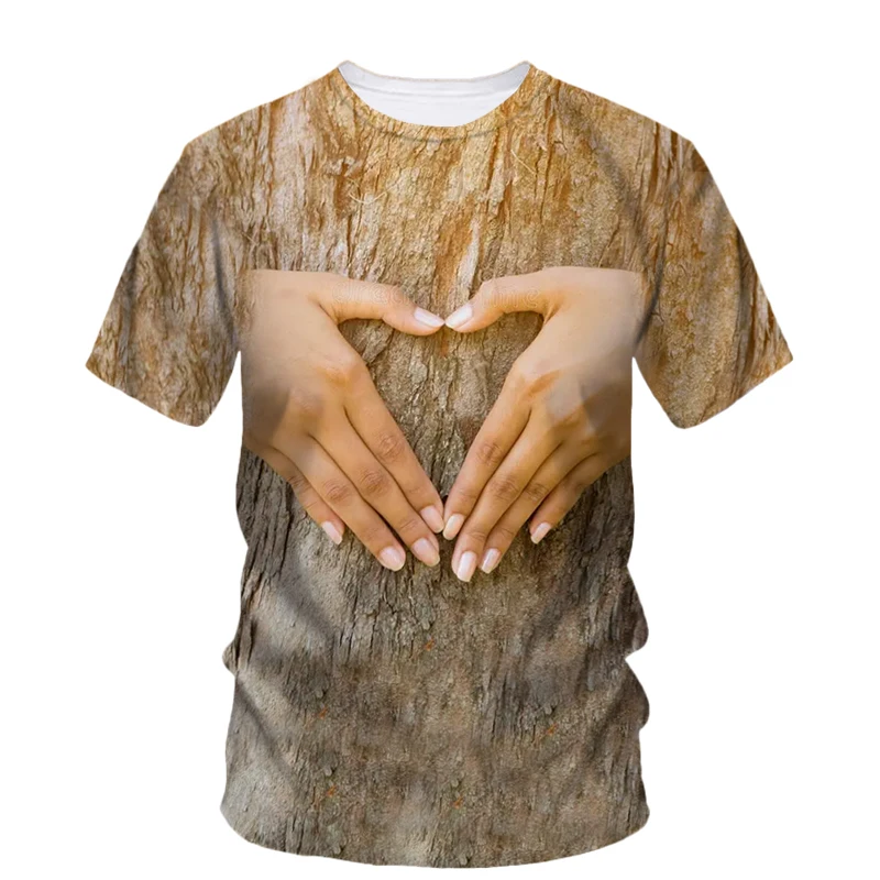 

Fashion New Creative Funny Palm Pattern Unisex Trendy Casual Printed Short-sleeved T-shirt Men's Top